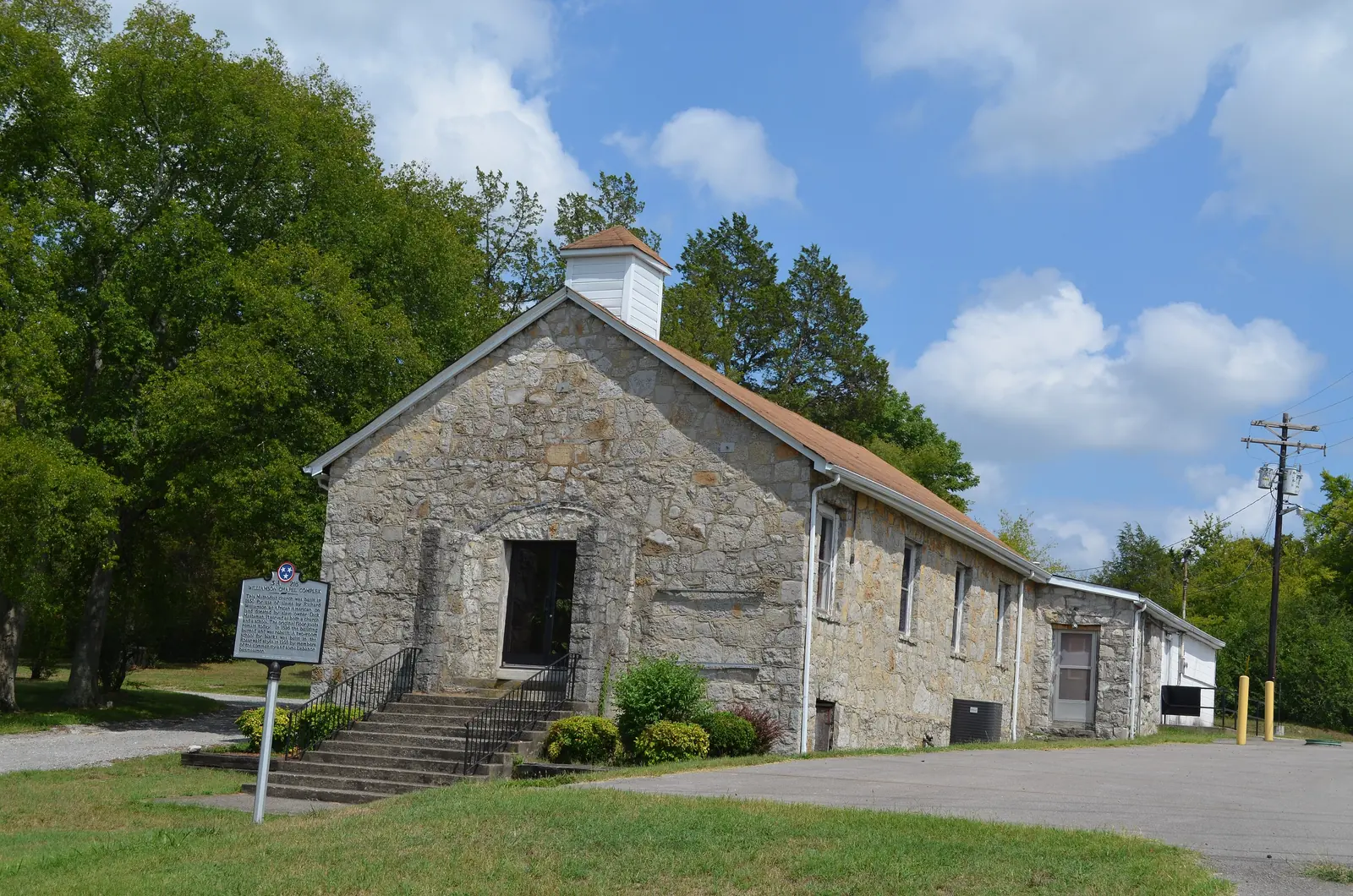 The stone church of the Williamson Chapel CME Church Complex off Needmore Road, one of the historic sites the city's plan lists in the Nonaville area.